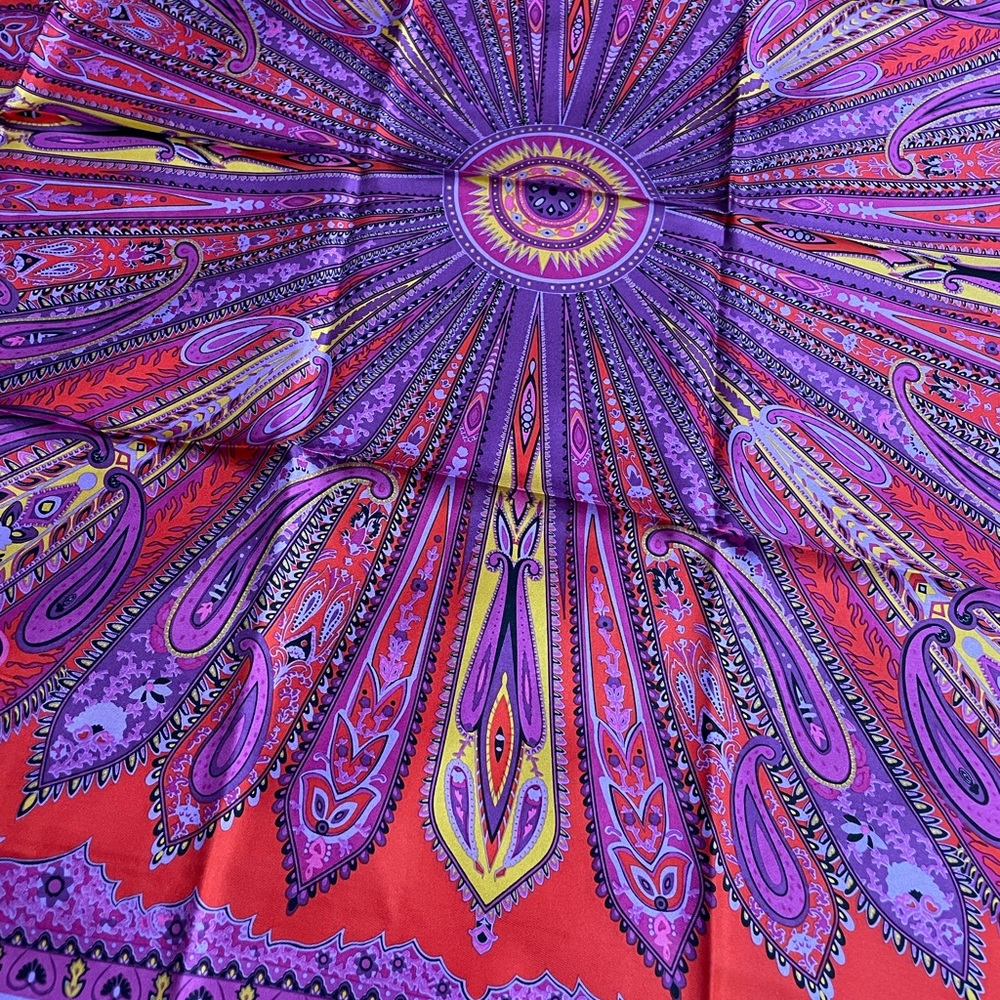 vintage violet paisley scarf